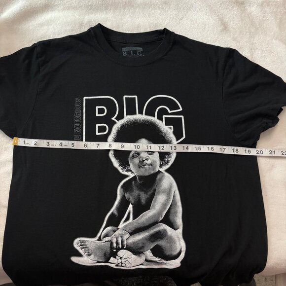 The Notorious B.I.G. Baby Photo Graphic T-Shirt Black Size Large Unisex - Picture 5 of 8